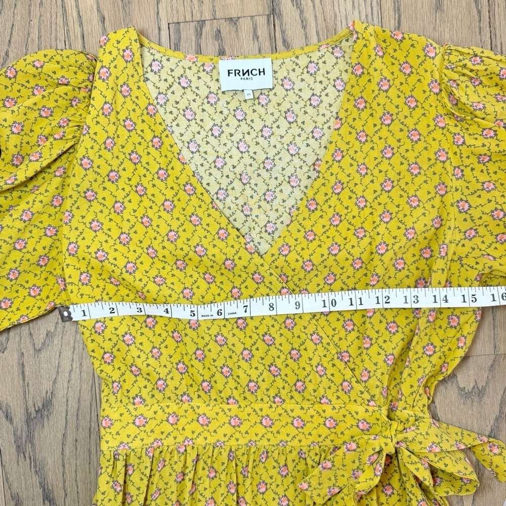FRNCH Paris Women’s Gladys Floral Puff Sleeve Vintage Inspired Dress Size XS - Picture 12 of 14